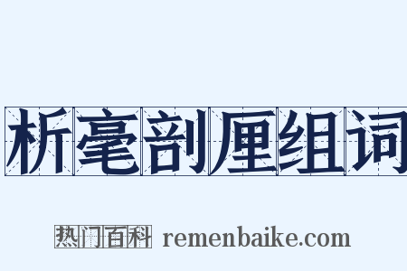 析毫剖厘组词是什么意思的图片